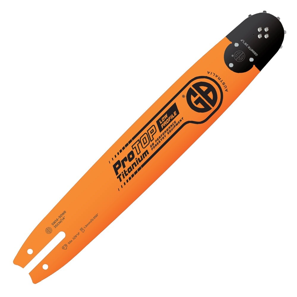 GB Titanium ArborTECH SN12-50WR massief zaagblad met wisselbaar neuswiel 3/8″LP 1,3mm 30cm zaaglengte